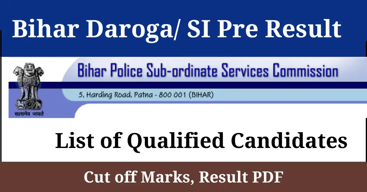 Bihar Police SI Result