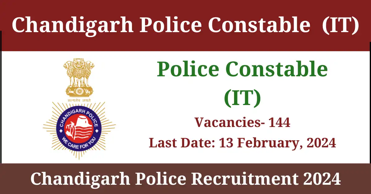 Chandigarh Police IT Constable Recruitment 2024