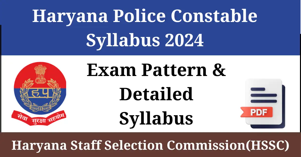 Haryana Police Constable Syllabus 2024