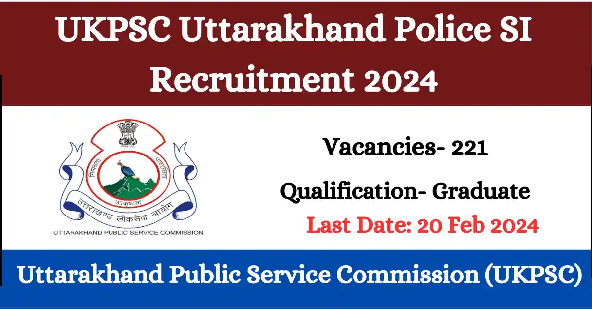 UKPSC Uttarakhand Police SI Recruitment 2024
