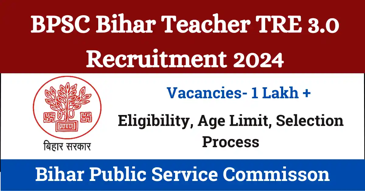 BPSC Bihar Teacher TRE 3.0 Recruitment 2024