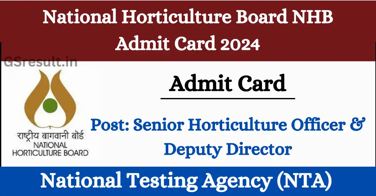 NHB Admit Card 2024