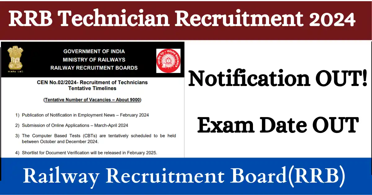 RRB Technician Recruitment 2024
