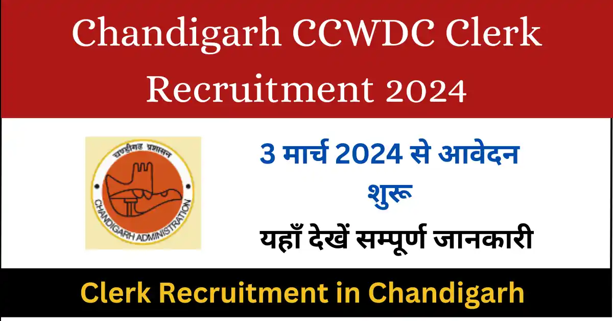 Chandigarh CCWDC Clerk Recruitment 2024