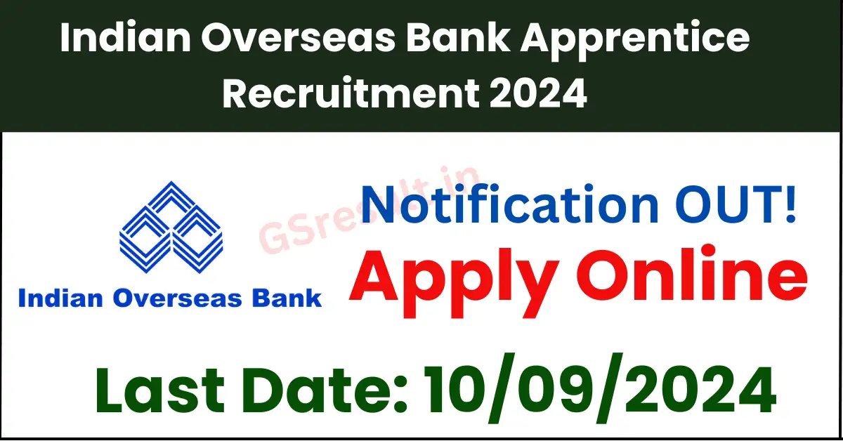 Indian Overseas Bank Apprentice Recruitment 2024