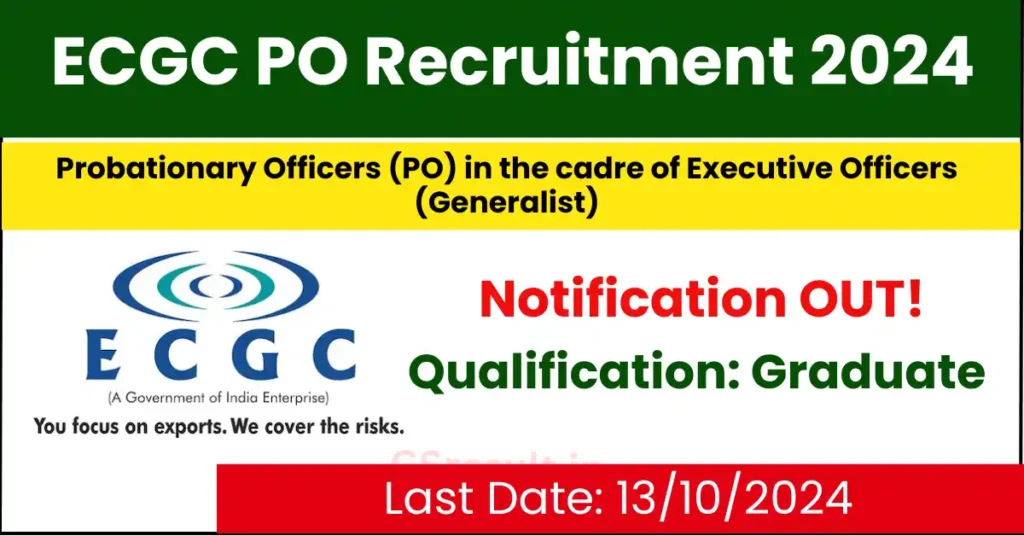 ECGC PO Recruitment 2024