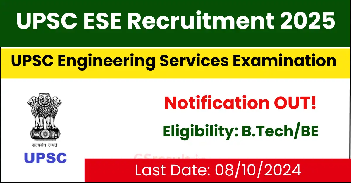 UPSC ESE Recruitment 2025