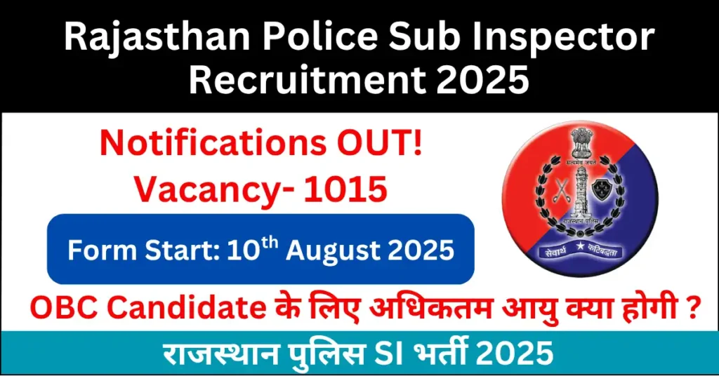 RPSC SI Recruitment 2025