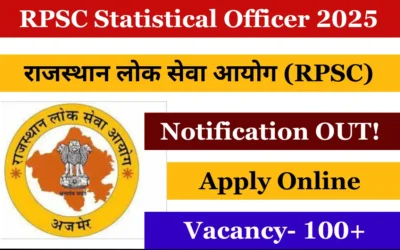 RPSC Statistical Officer Recruitment 2025