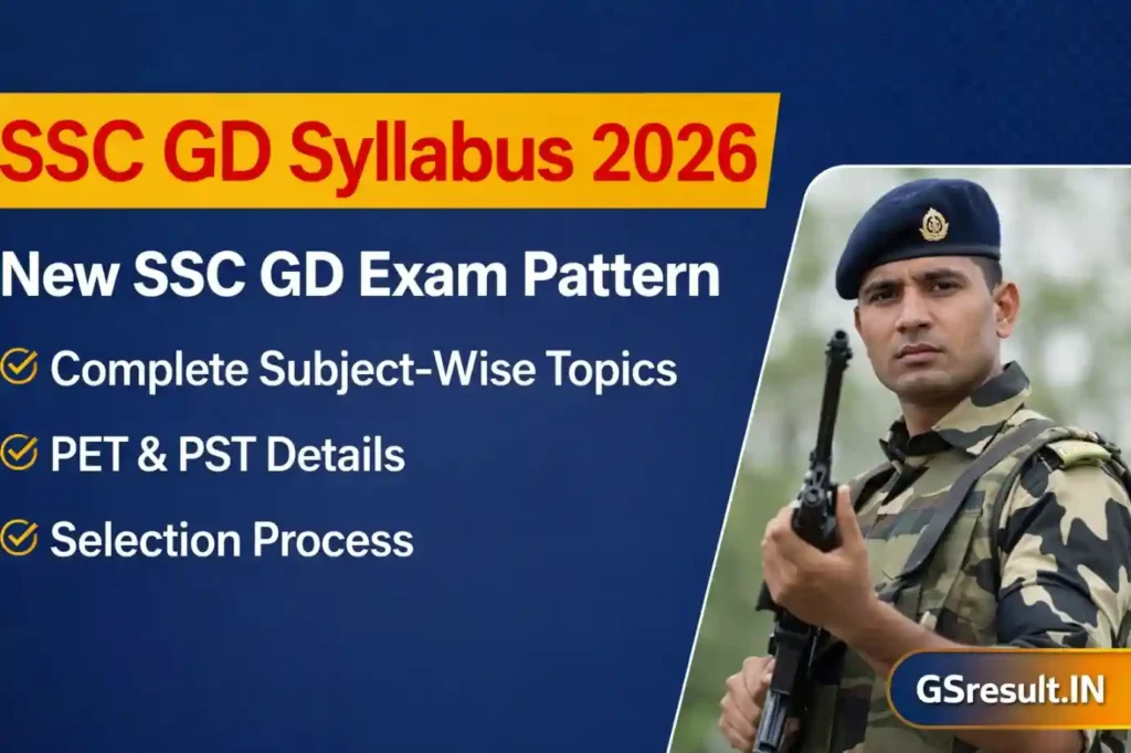 SSC GD Syllabus 2026