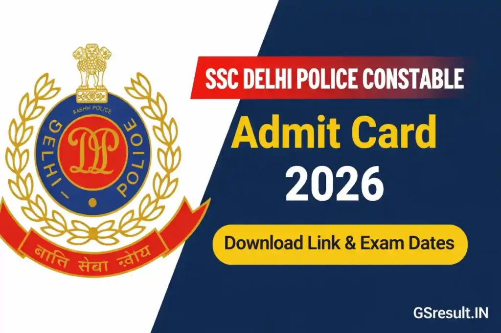 SSC Delhi Police Constable Admit Card